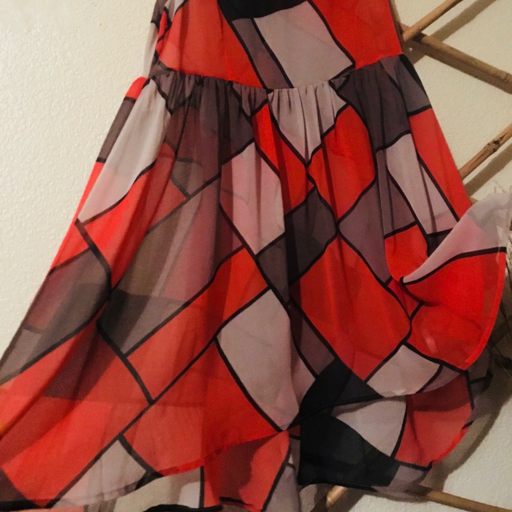 Sleeveless sheer babydoll shirt dress